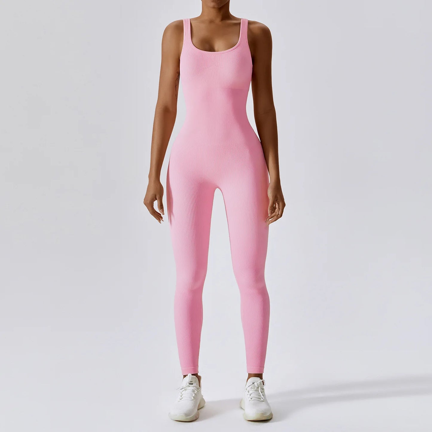 Macacão Fitness Seamless de Primavera - Yoga, Dança, Compressão Abdominal, Treino e Esportes