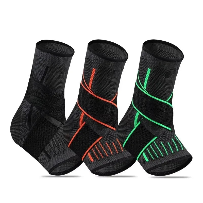 Tornozeleira Esportiva - Bandagem Compressiva, Suporte para Tornozelo, Cinta Elástica, Proteção para Esportes e Academia