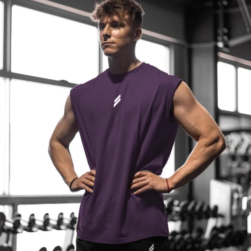 Regata Masculina Fitness de Verão - T-shirt Sem Mangas Respirável e Secagem Rápida