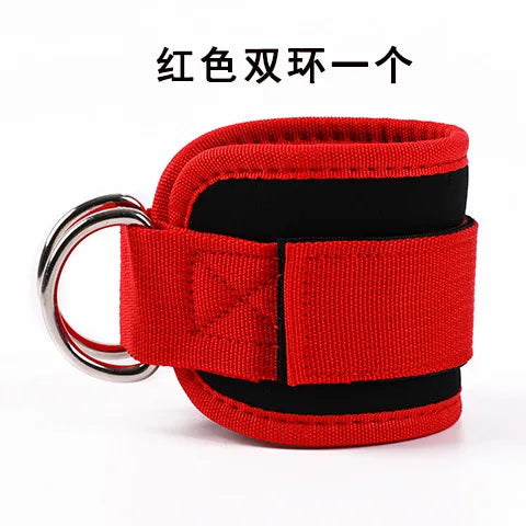 Tornozeleira de Treino Ajustável - Strap com D-Ring, Suporte para Pernas, Exercícios de Força, Polia, Segurança para Academia e Abdução
