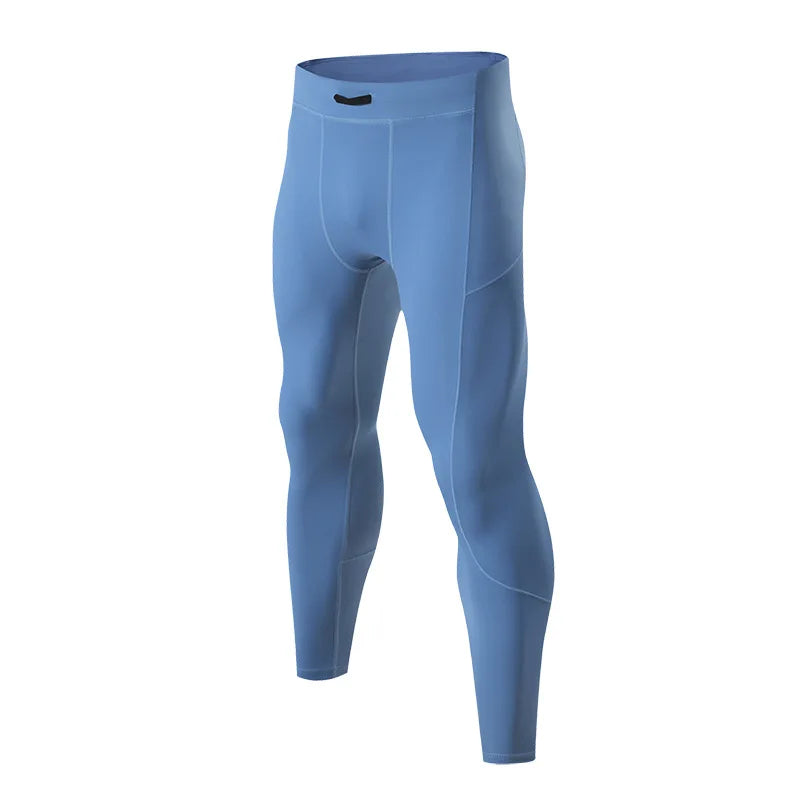 Calças de Compressão Masculinas Dry Fit para Corrida – Leggings de Academia com Bolso para Celular, Calças de Treinamento, Roupas Esportivas para Fitness