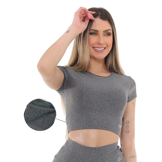 Cropped Fitness FELPED - Top de Academia Feminino