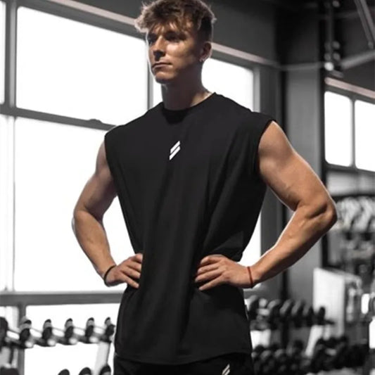 Regata Masculina Fitness de Verão - T-shirt Sem Mangas Respirável e Secagem Rápida