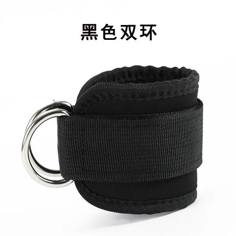 Tornozeleira de Treino Ajustável - Strap com D-Ring, Suporte para Pernas, Exercícios de Força, Polia, Segurança para Academia e Abdução