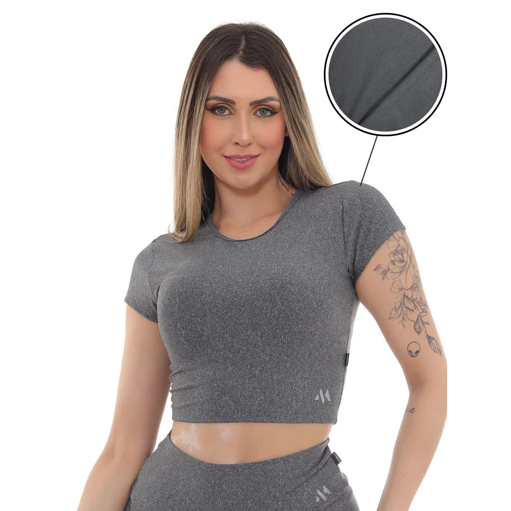 Cropped Fitness FELPED - Top de Academia Feminino