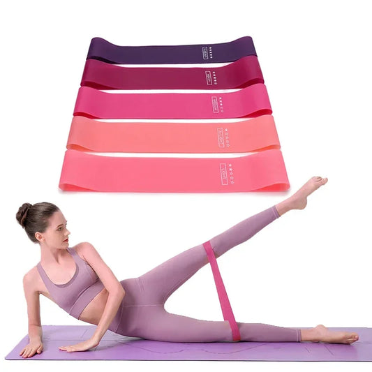 Faixas de Resistência Portáteis para Fitness - Bandas Elásticas de Borracha para Yoga, Pilates, Crossfit e Treinamento de Força (Mulheres)