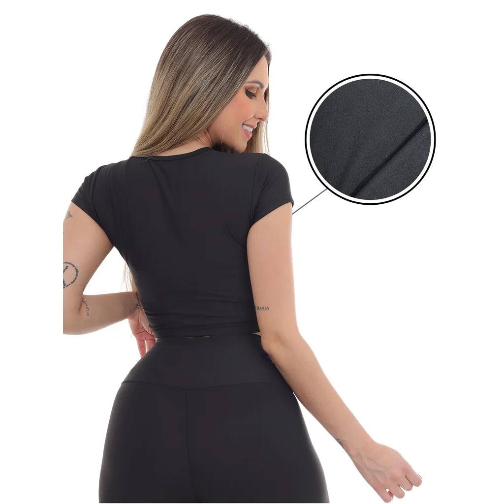 Cropped Fitness FELPED - Top de Academia Feminino