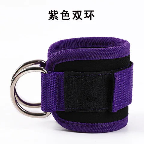 Tornozeleira de Treino Ajustável - Strap com D-Ring, Suporte para Pernas, Exercícios de Força, Polia, Segurança para Academia e Abdução