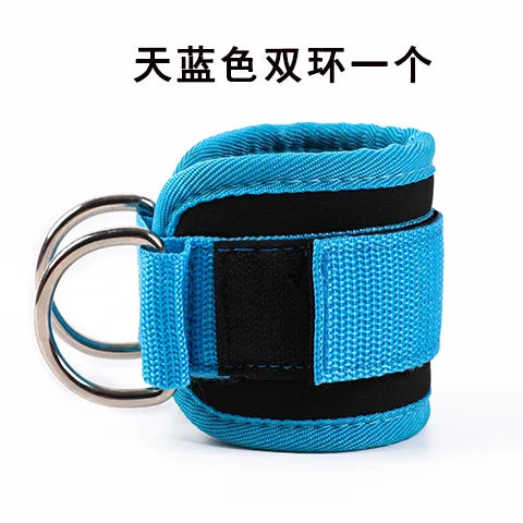 Tornozeleira de Treino Ajustável - Strap com D-Ring, Suporte para Pernas, Exercícios de Força, Polia, Segurança para Academia e Abdução