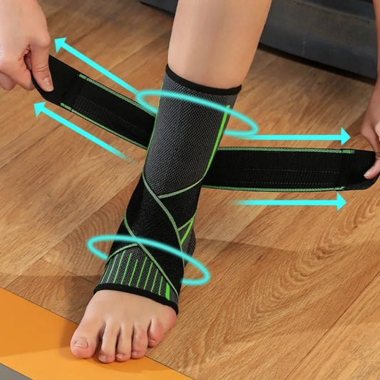 Tornozeleira Esportiva - Bandagem Compressiva, Suporte para Tornozelo, Cinta Elástica, Proteção para Esportes e Academia