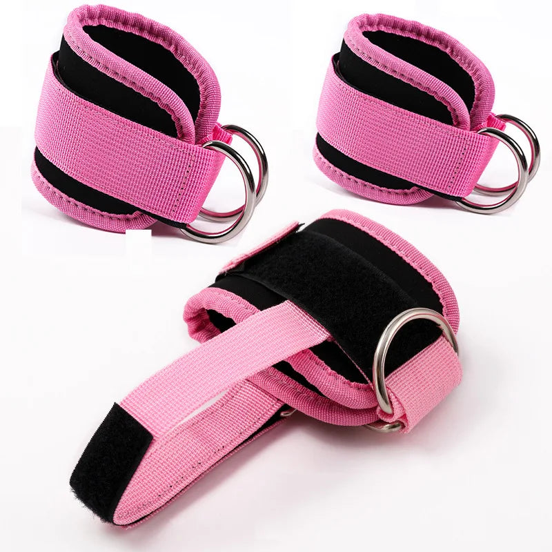 Tornozeleira de Treino Ajustável - Strap com D-Ring, Suporte para Pernas, Exercícios de Força, Polia, Segurança para Academia e Abdução