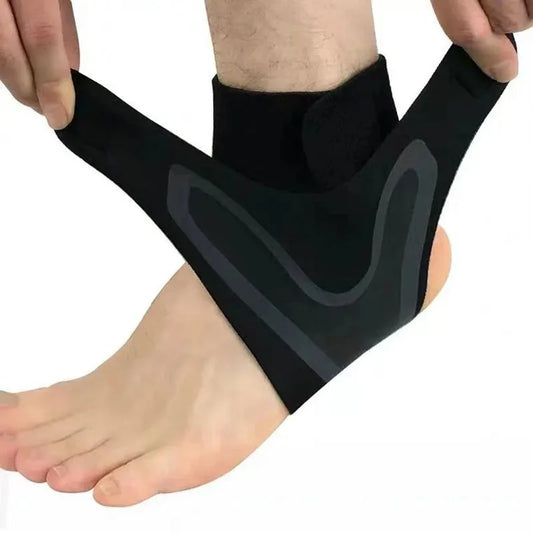 Tornozeleira Ajustável de Compressão - Suporte Respirável para Entorses, Lesões Esportivas, Fitness e Corrida