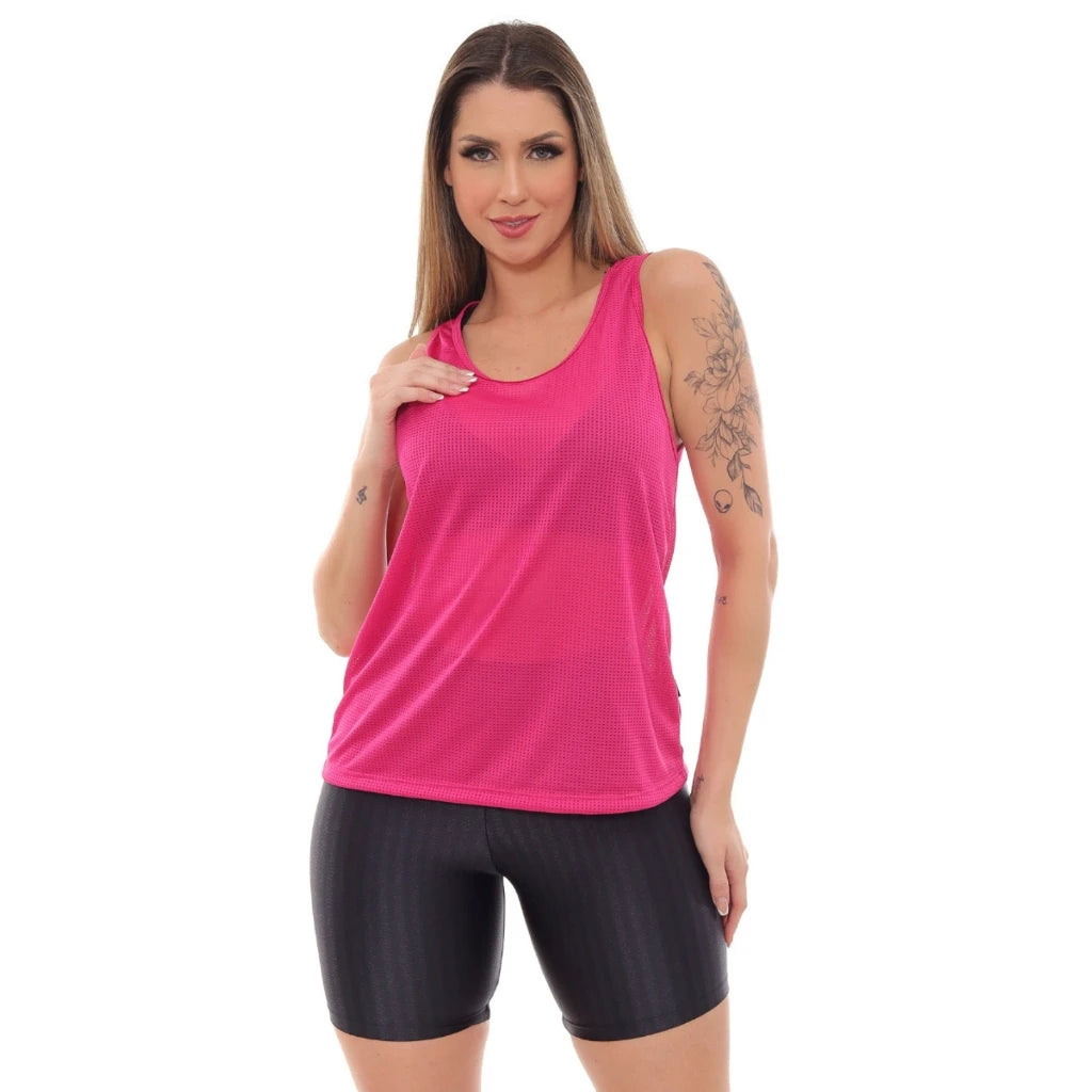 Regata Feminina Fitness Dry Fit - Moda Slim para Atividades Físicas