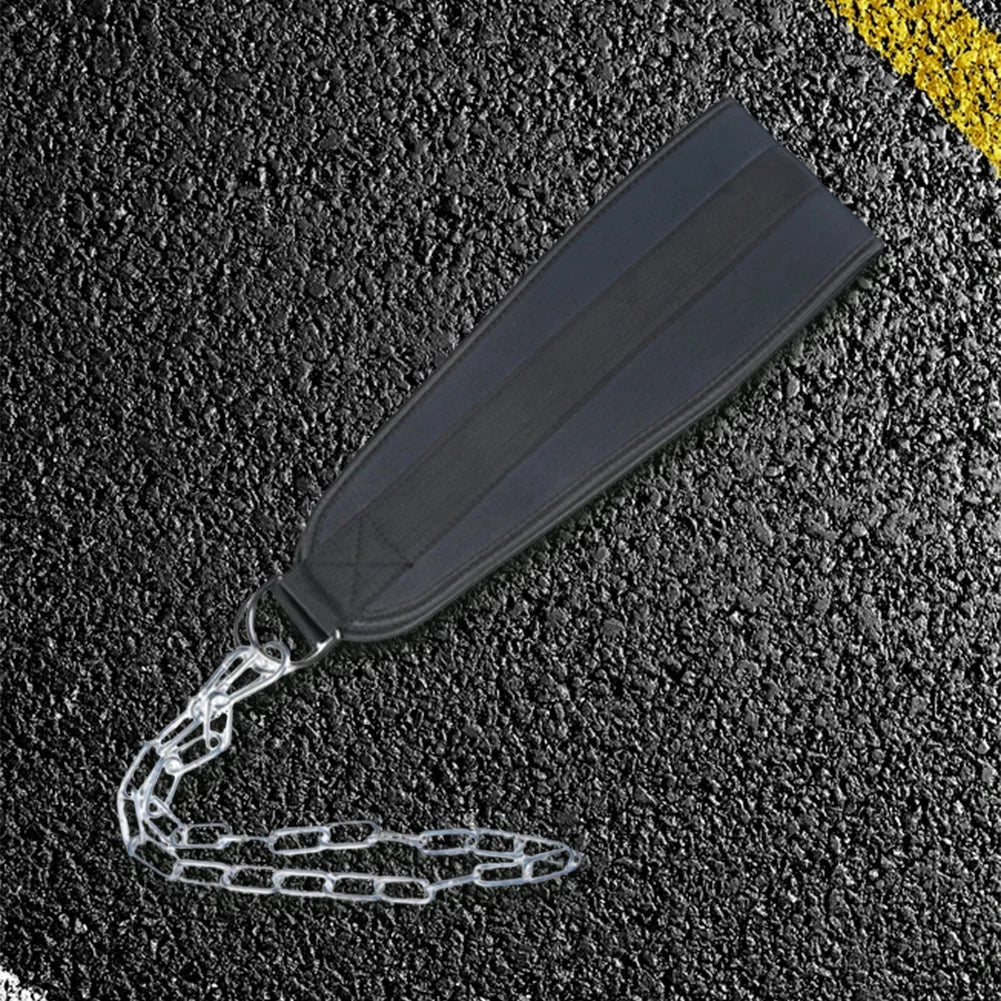Cinto de Musculação com Corrente - Suporte para Barra Fixa, Paralelas, Agachamento e Treino de Força