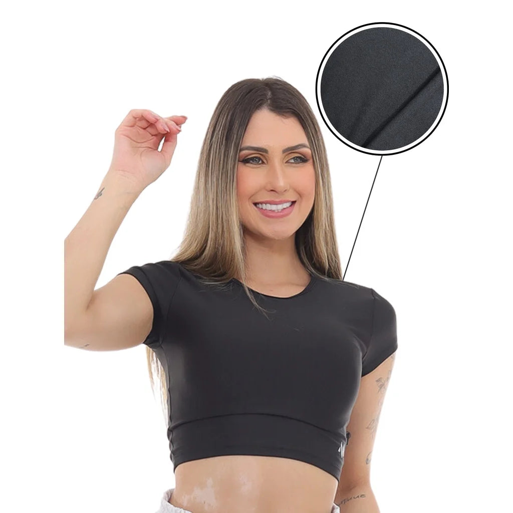 Cropped Fitness FELPED - Top de Academia Feminino
